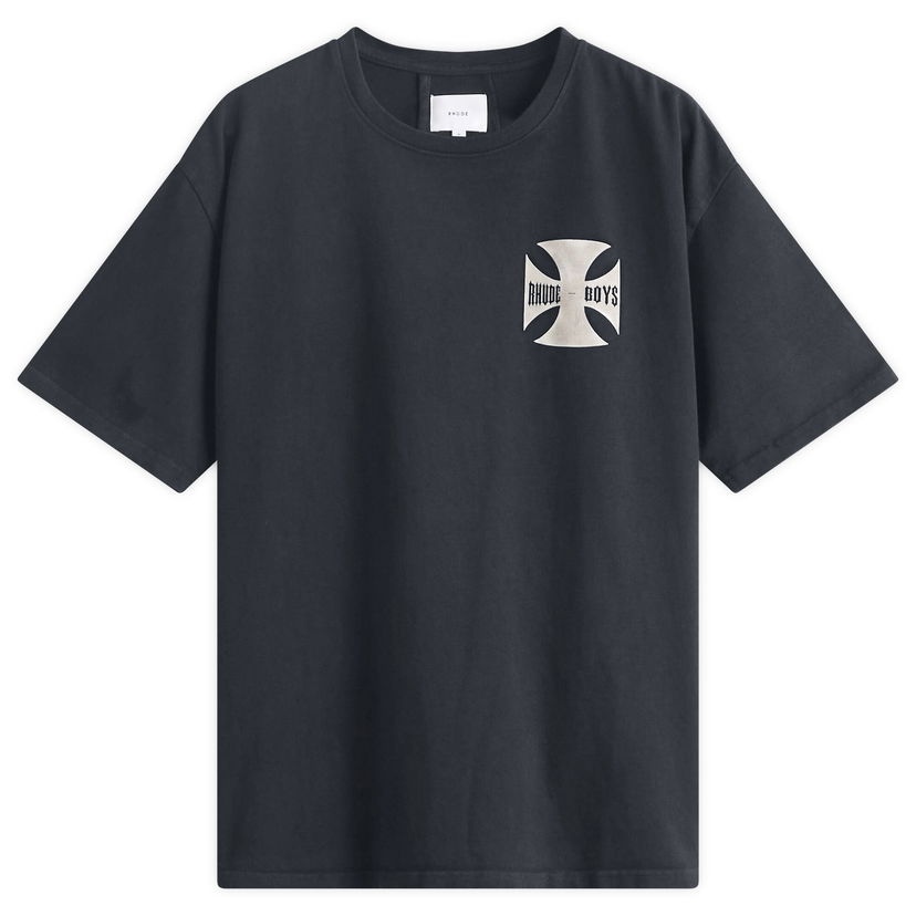 T-paita Rhude Rhude Boys T-Shirt, Size Large Tummansininen | RHPF25TT07012-0027
