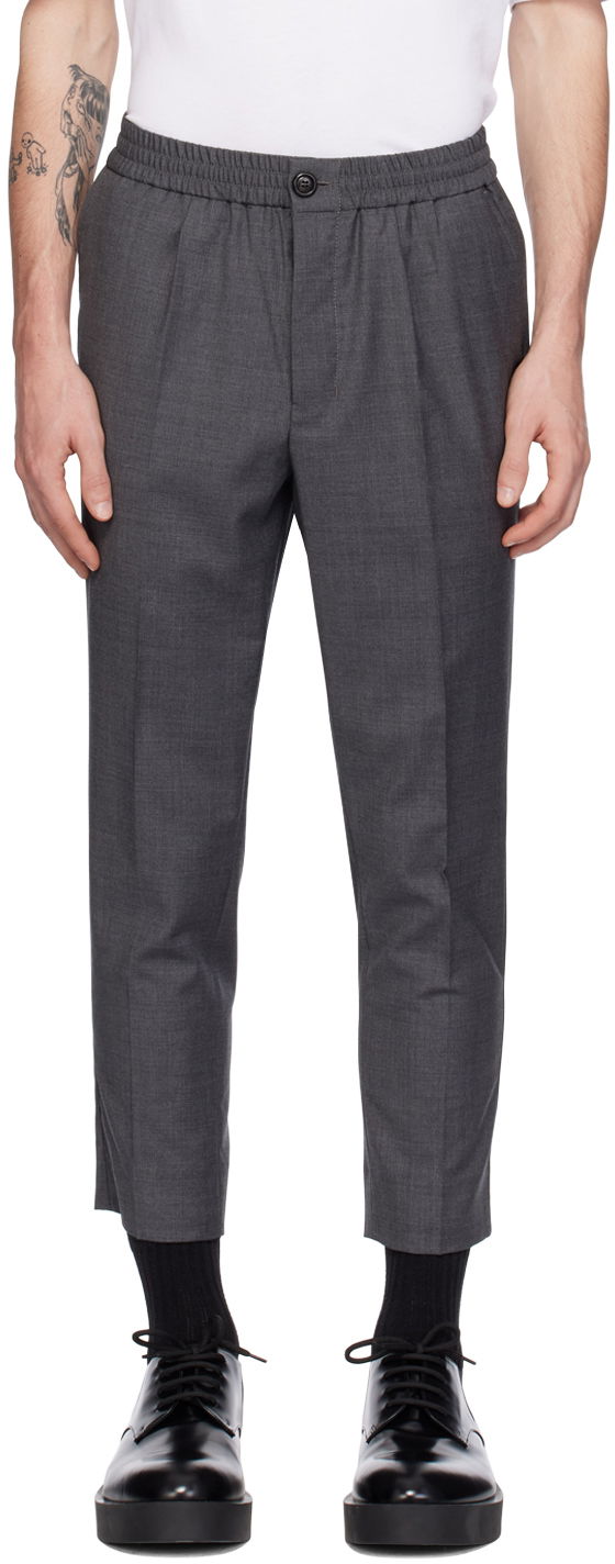 Housut AMI Elasticized Trousers Harmaa | HTR206.209