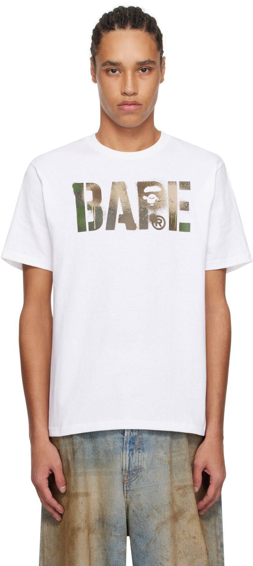 T-paita BAPE Map Camo Stencil Logo T-Shirt Valkoinen | 001TEL301024M