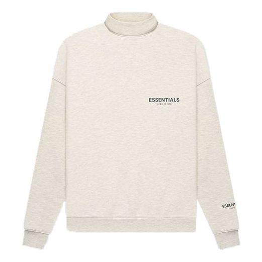 Villapaita Fear of God Essentials Pullover Mockneck Sweatshirt Beige | FOG-FW21-186