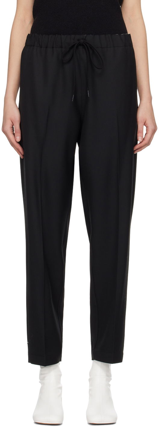 Housut Maison Margiela MM6 Tapered Trousers Musta | S52KA0484 S78357