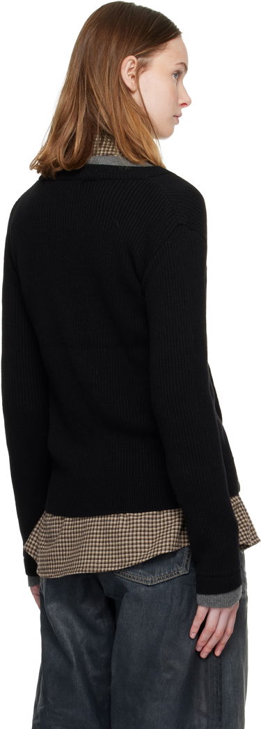 Villapaita Andersson Bell Button Slim Knit Cardigan Musta | atb1383w, 2