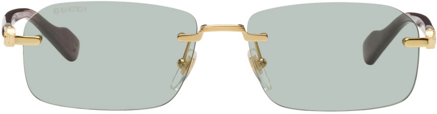Aurinkolasit Gucci Rectangular Sunglasses Beige | GG1221S-003, 0
