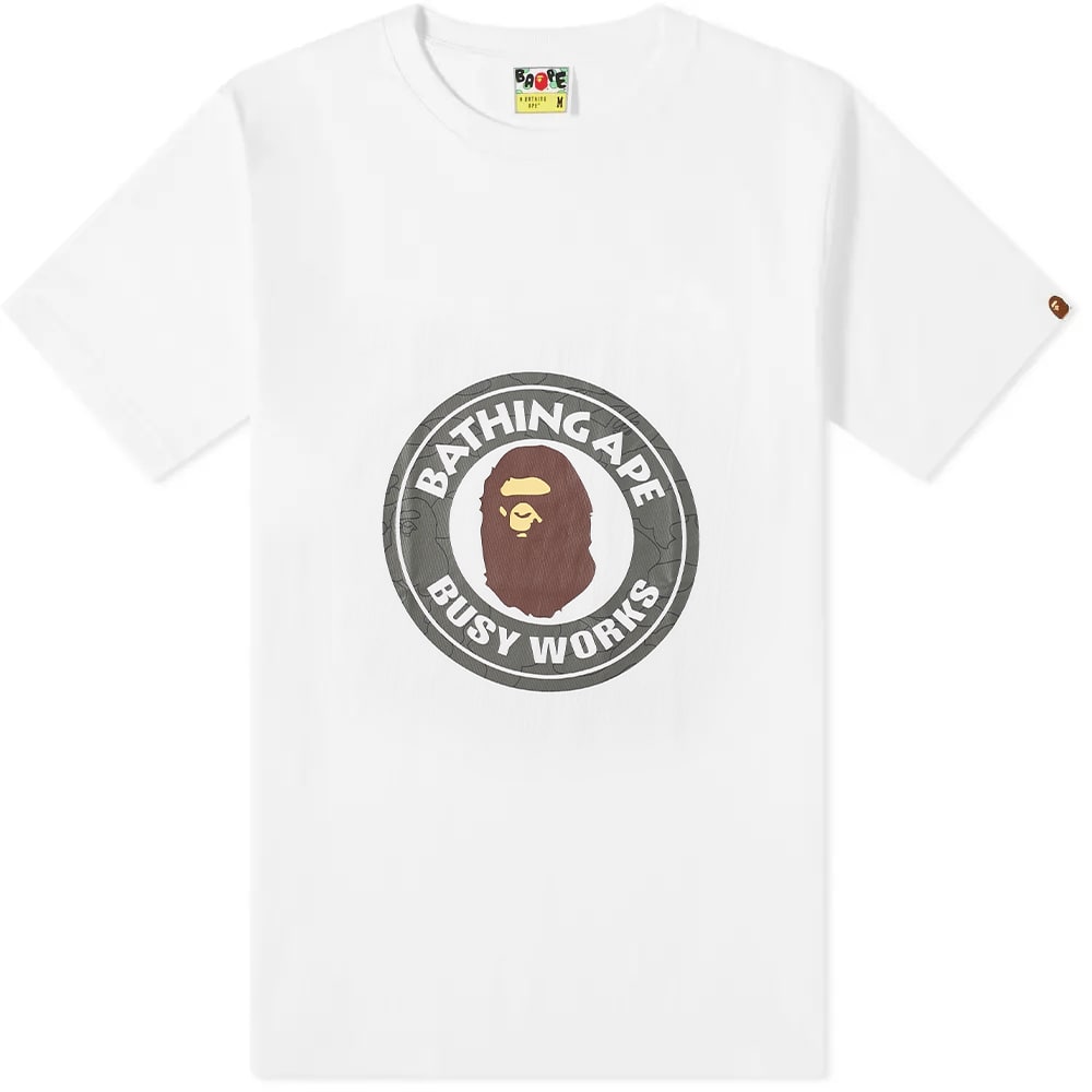 T-paita BAPE A Bathing Ape Line 1st Camo Busy Works Tee Valkoinen | 001TEH801041M-WH2, 0