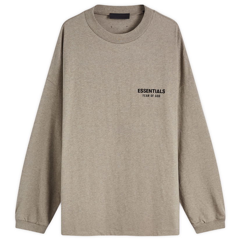 T-paita Fear of God Core Logo Jersey Long Sleeve T-Shirt Beige | 125HO244379F