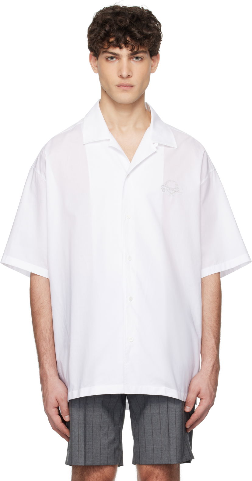 Paita Moschino Moschino Laurel Crown Emblem Shirt Valkoinen | 251ZZA021702341001