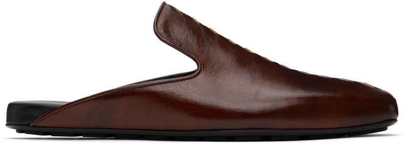 Vaatteet Bottega Veneta Bottega Veneta Roma Leather Slippers Ruskea | 816591V54T03369