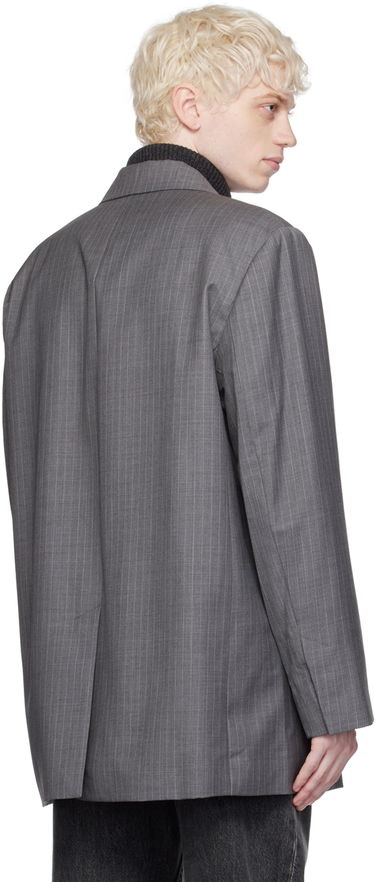 Takki Helmut Lang Oversized Pinstripe Blazer Harmaa | N09HM104, 2