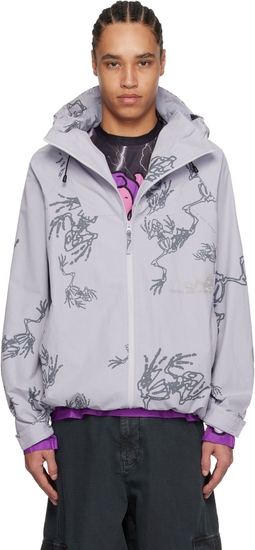 Tuulitakki Perks And Mini Perks and Mini Dem Bones Lightweight Jacket Harmaa | 39192