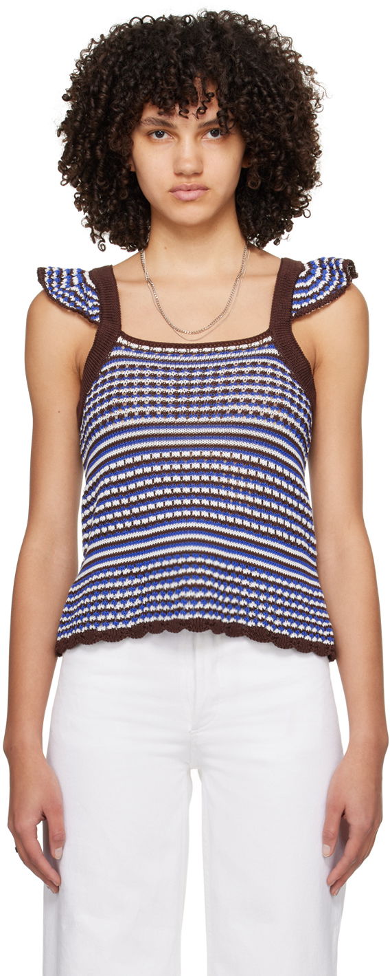 Tankkitoppi A.P.C. Crocheted Tank Top Sininen | COGDJ-F23305