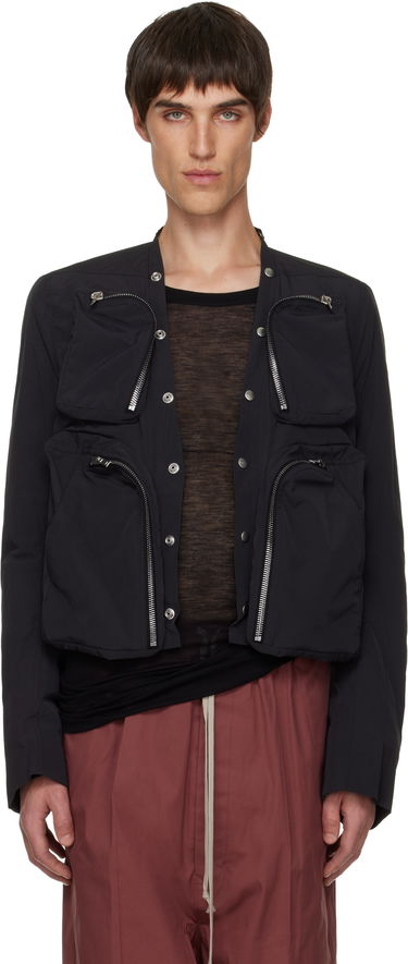 Bomber-takki Rick Owens Cargo Bomber Jacket Musta | RU02E1762 MT, 0