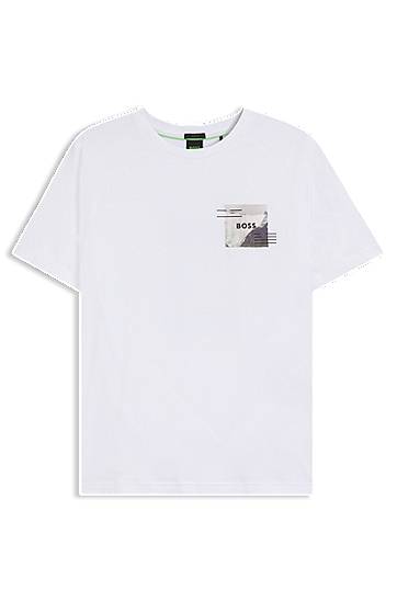 T-paita BOSS BOSS Relaxed-fit Tee with Reflective Accents Valkoinen | 50548093