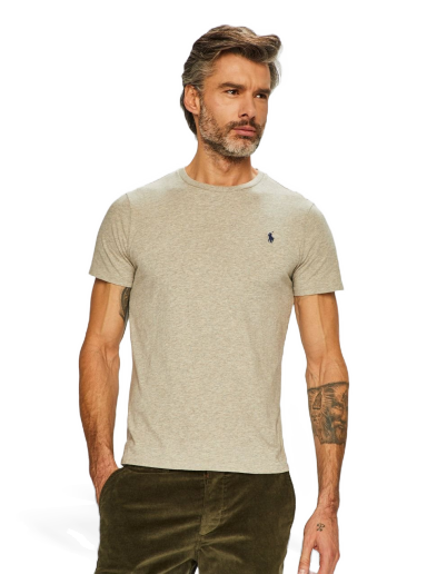 T-paita Polo by Ralph Lauren Custom Fit Tee Harmaa | 710680785002