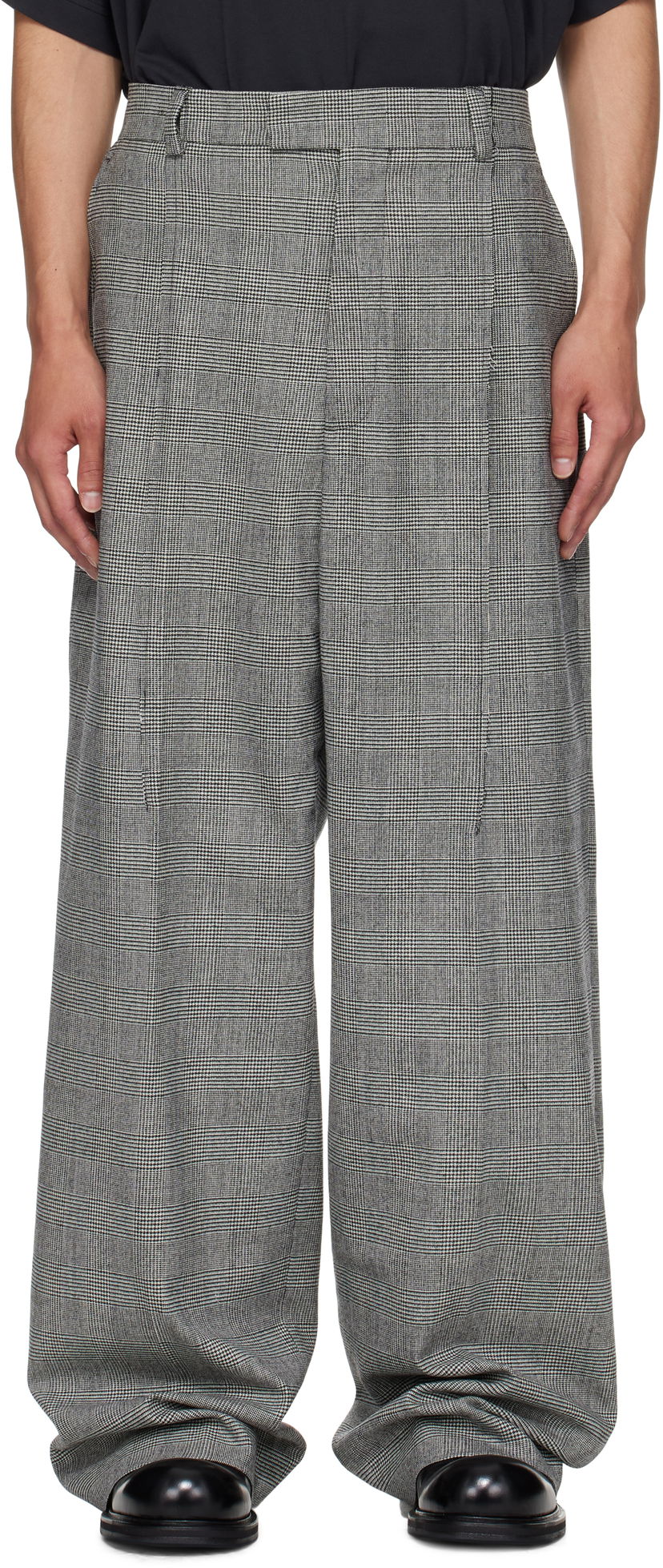 Housut VETEMENTS VETEMENTS Cut Baggy Tailored Trousers Harmaa | UH76TP350GC