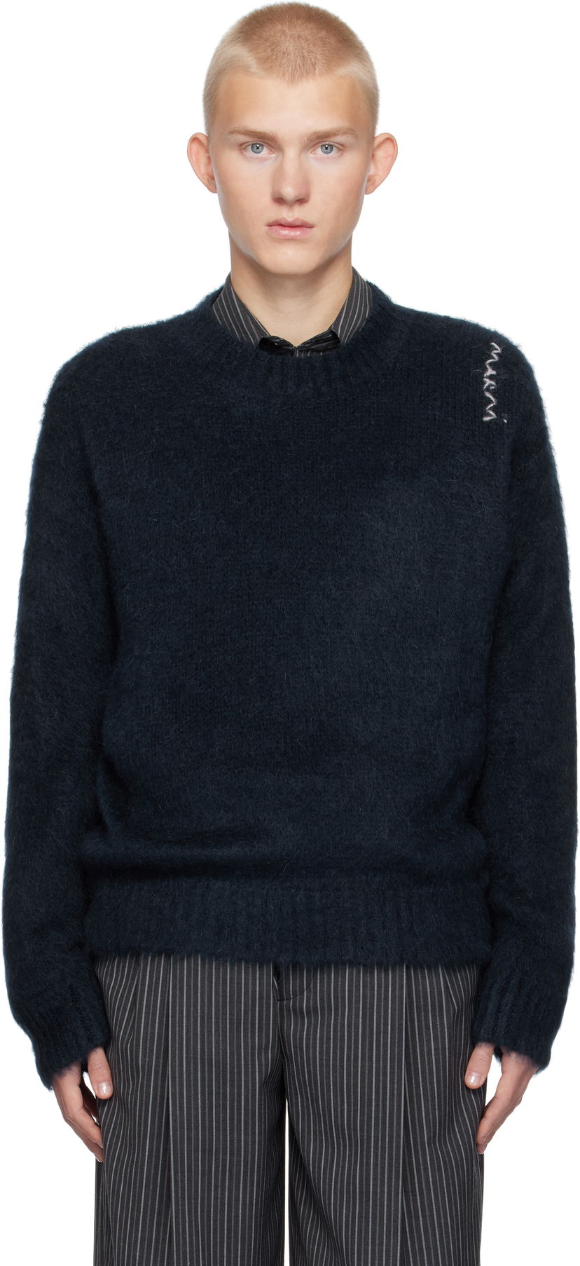 Villapaita Marni Fuzzy Wuzzy Sweater Tummansininen | GCMG0423A0 UFU172