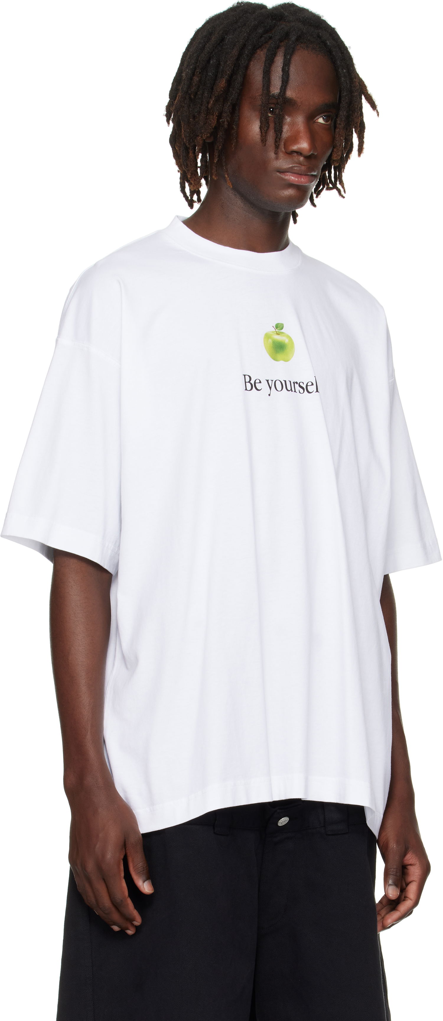 T-paita VETEMENTS Vetements 'Be Yourself' Oversized T-Shirt Valkoinen | UH76TR350W, 1