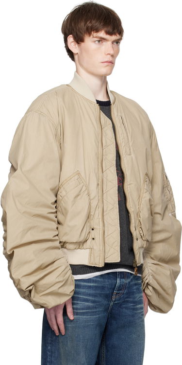 Bomber-takki We11done We11done Washed Nylon Bomber Jacket Beige | WD-JP2-25-059-U-BG, 1