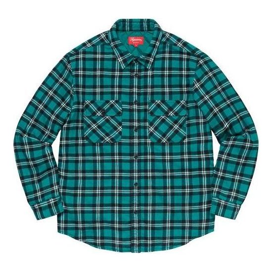 Paita Supreme Quilted Flannel Shirt Vihreä | SUP-FW19-10957
