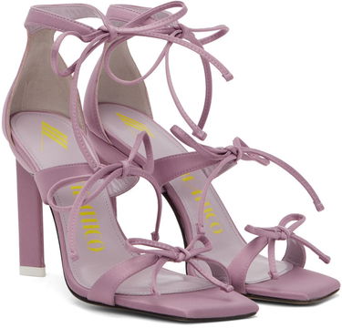 Asusteet The Attico Attico Aria Lace-Up Heeled Sandals Violetti | 227WS518 V015, 3