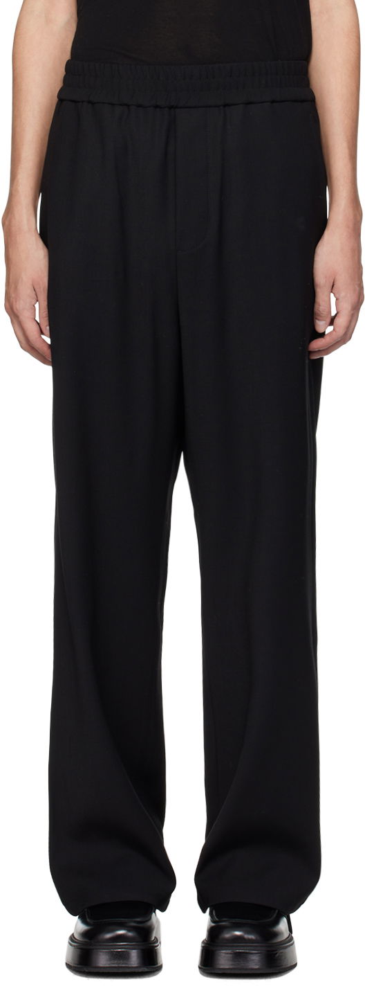 Housut AMI Elasticized Waist Trousers Musta | HTR211.VI0007