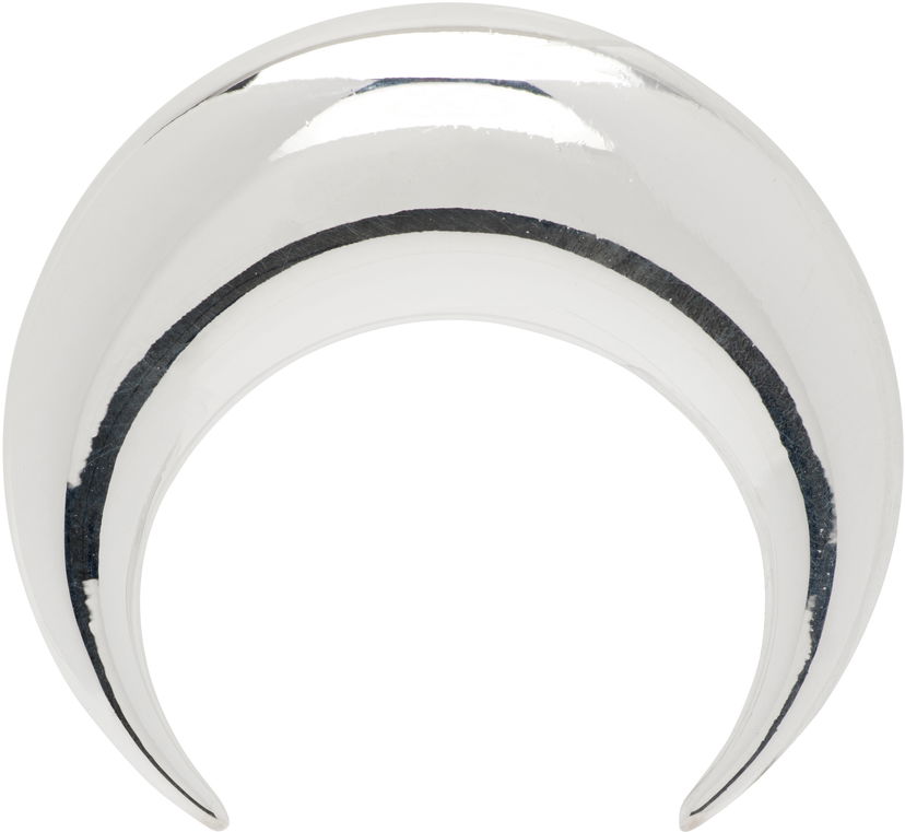 Korvakorut Marine Serre Regenerated Tin Moon Stud Earring Metallinen | UJW013ARMET0001