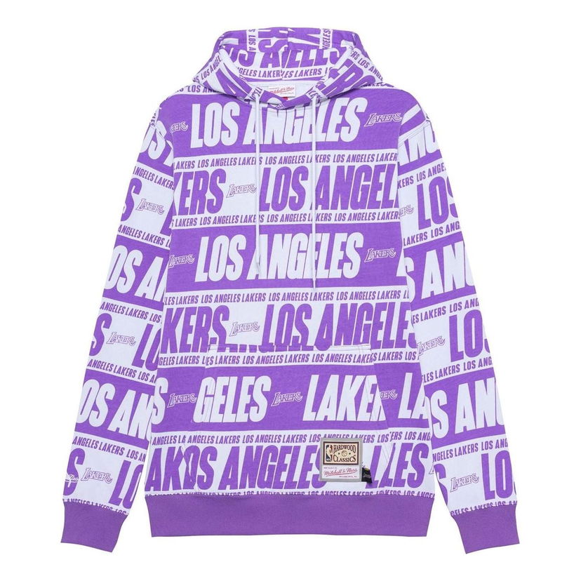 Huppari Mitchell & Ness NBA LA Lakers All Over Print Hoodie Violetti | FPHD4779-LALYYPPPPURP