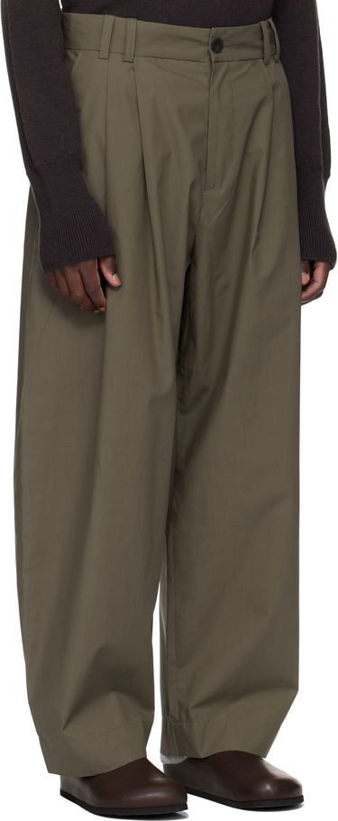 Housut Studio Nicholson Studio Nicholson Yale Pleated Trousers Vihreä | YALE SNM - 788, 1