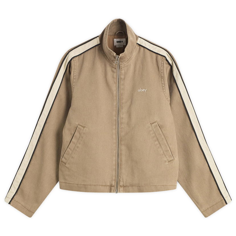 Takki OBEY Women's Astrid Stripe Jacket Ruskea | 221800439-TAN