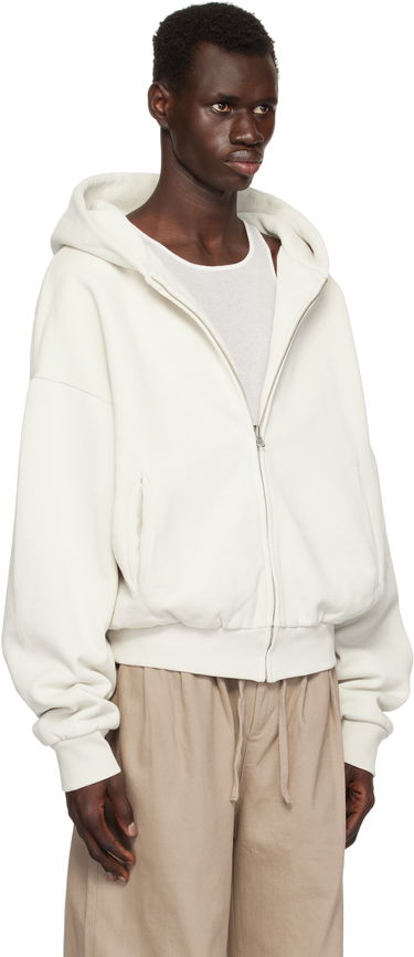 Huppari Entire Studios Entire Studios Thermal Zip-Up Hoodie Valkoinen | ES2488RI, 1