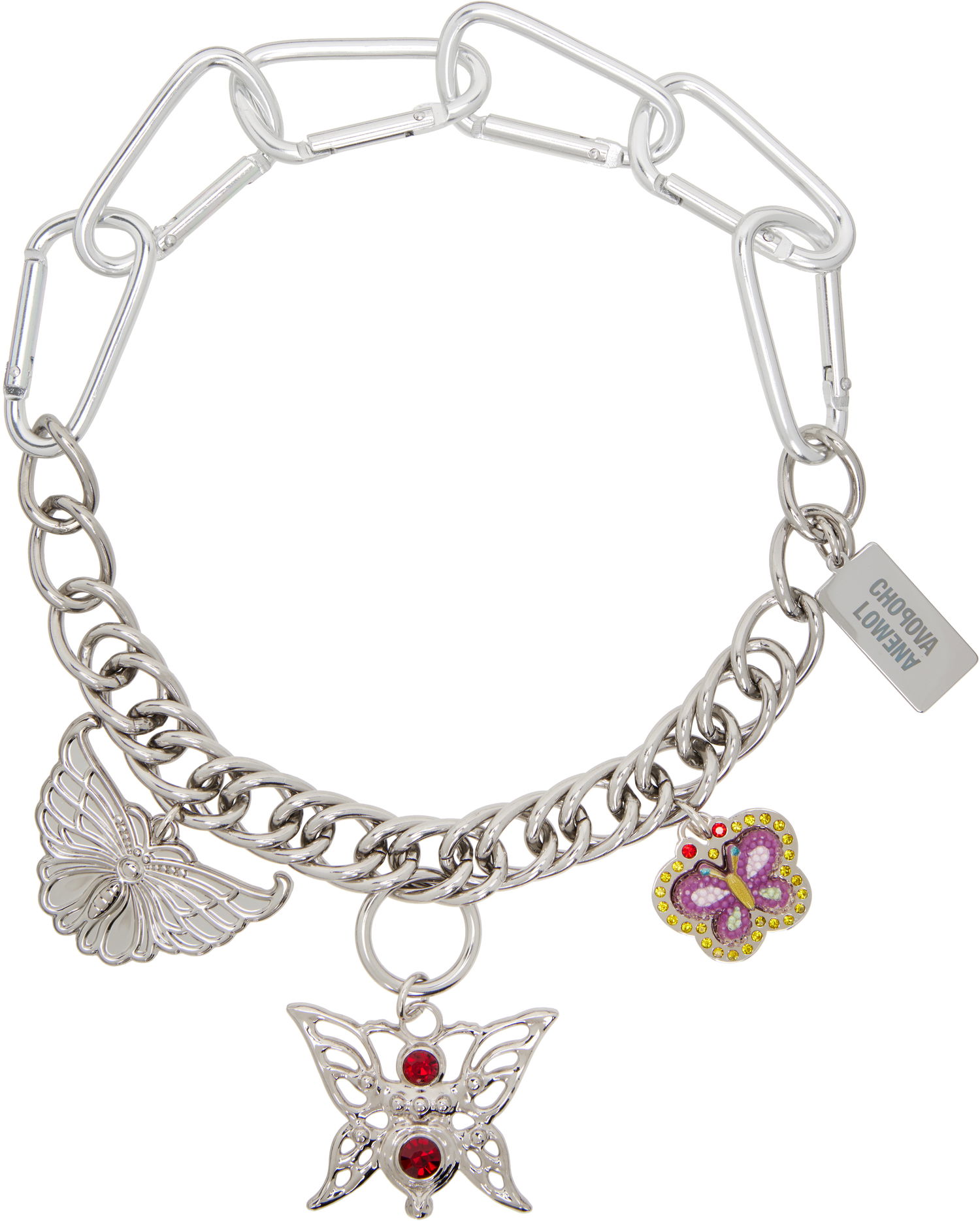 Kaulakoru Chopova Lowena Chopova Lowena Three Butterflies Carabiner Necklace Metallinen | 6546, 0