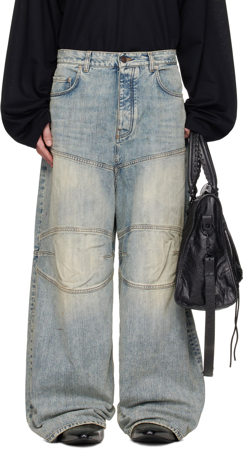 Jeans Balenciaga Balenciaga Baggy Wide-Leg Jeans Sininen | 814161TNW65