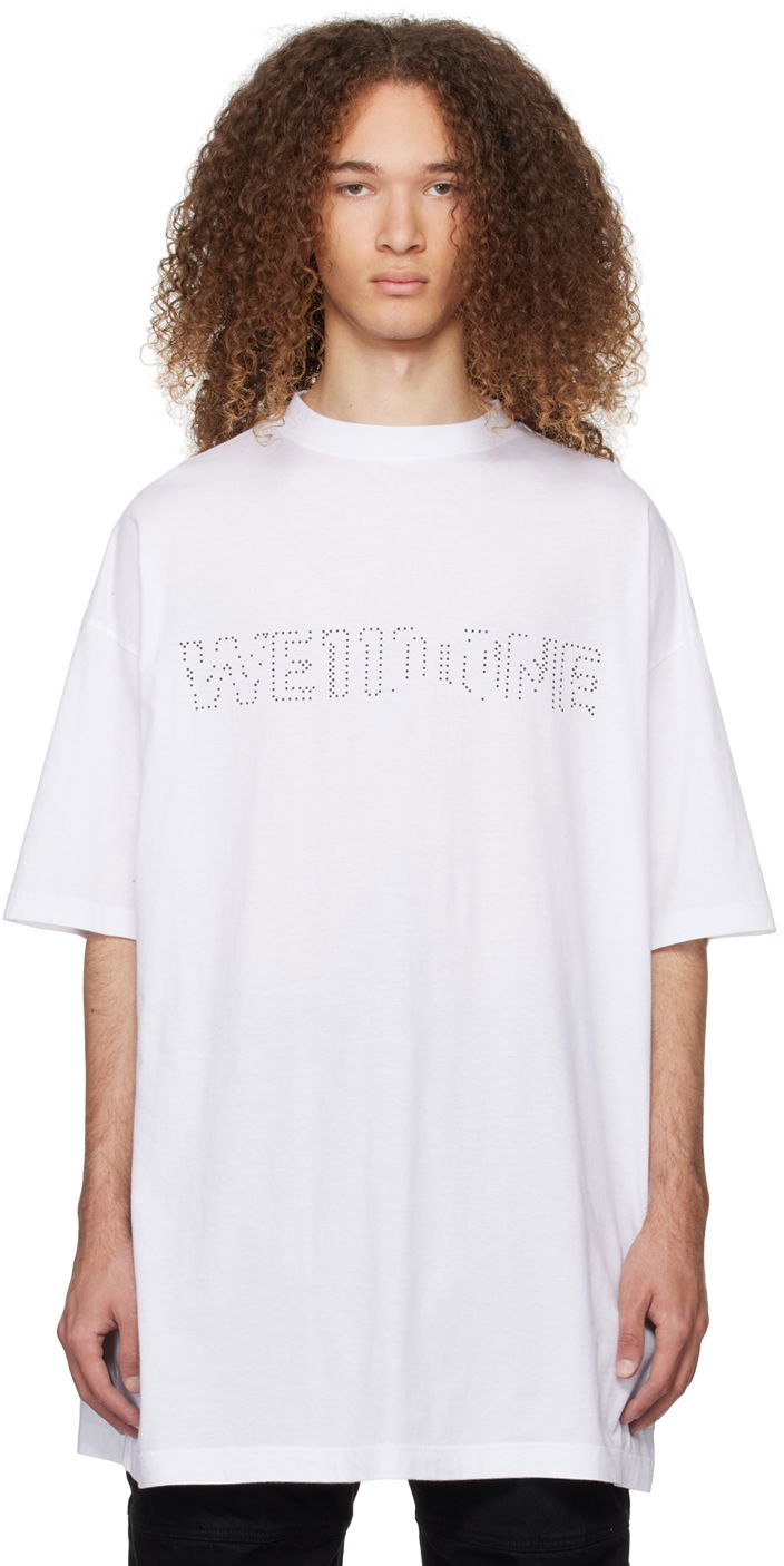 T-paita We11done Oversized Graphic T-Shirt Valkoinen | WD-TT0-24-810-U-WH