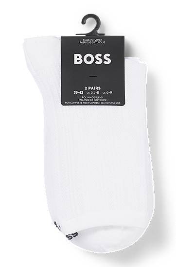 Sukat BOSS Two-Pack of Short Socks Valkoinen | 50538049, 1