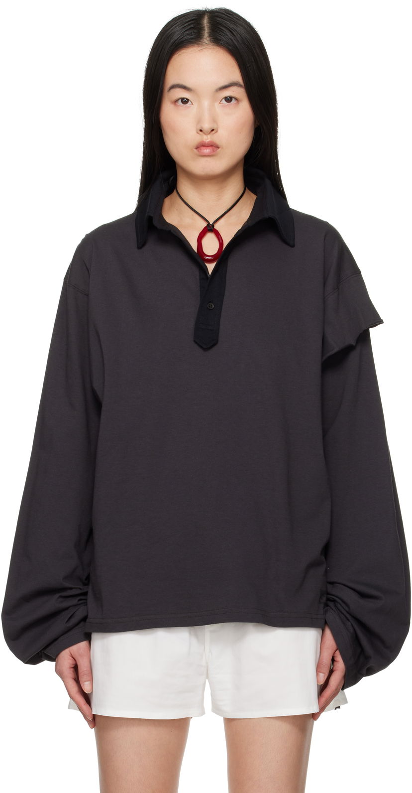 Poolopaita Ottolinger Ottolinger Long Sleeve Polo Musta | 11510291501