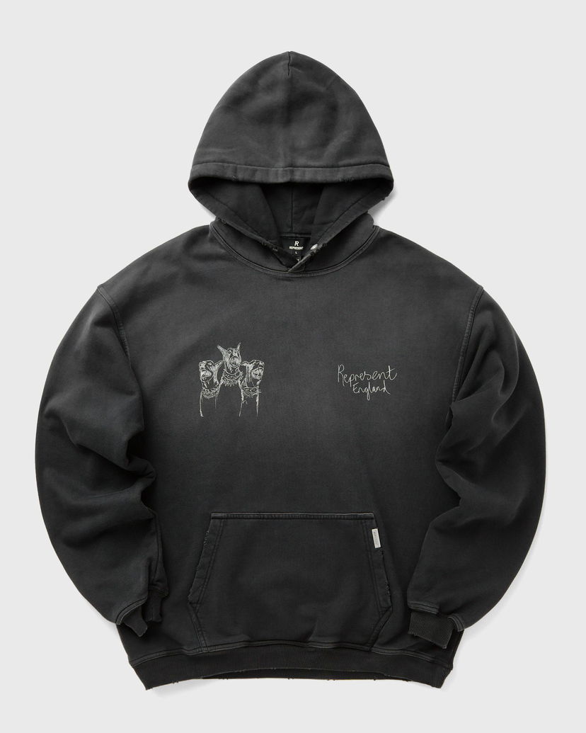 Huppari Represent Clo Hand Drawn Thoroughbred Dogs England Hoodie Musta | MLM100556-03