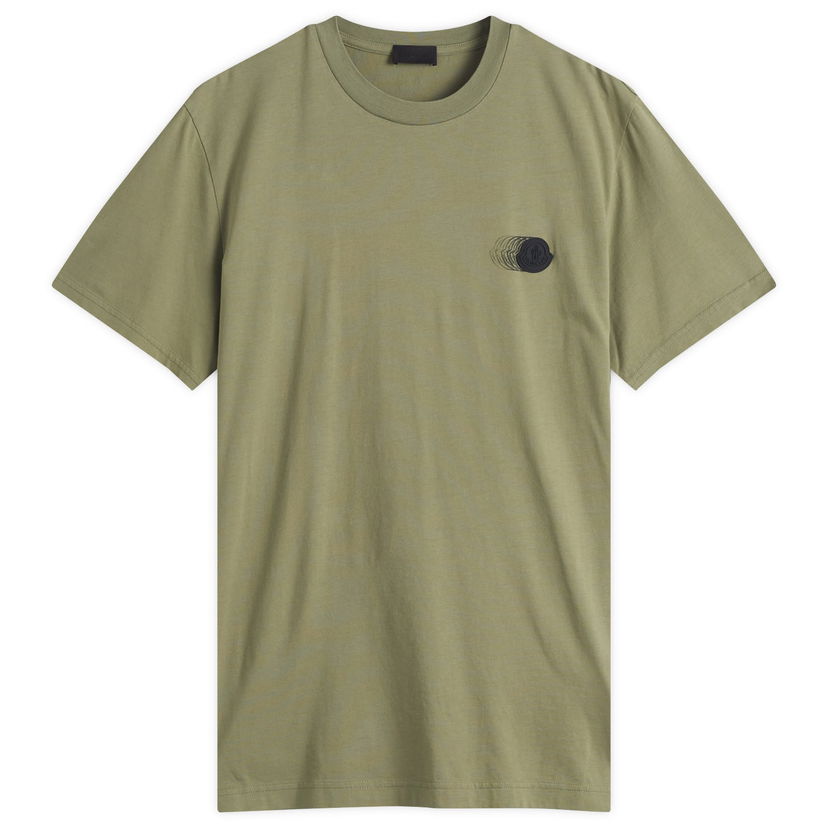 T-paita Moncler Men's Swoosh Logo Cotton Jersey T-Shirt Size X-Small by Moncler Vihreä | 8C000-28-89A17-82G