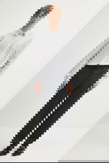 Paita KENZO Weave Relaxed Fit Shirt with Classic Collar Valkoinen | FF65CH4029JD, 4