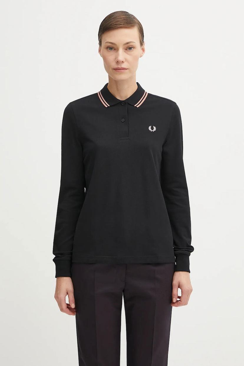 Poolopaita Fred Perry Fred Perry Long Sleeve Polo Shirt Musta | G3636