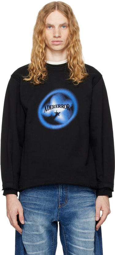 Huppari ADER ERROR Black Graphic Sweatshirt Musta | BN01FWSW0102BK, 0