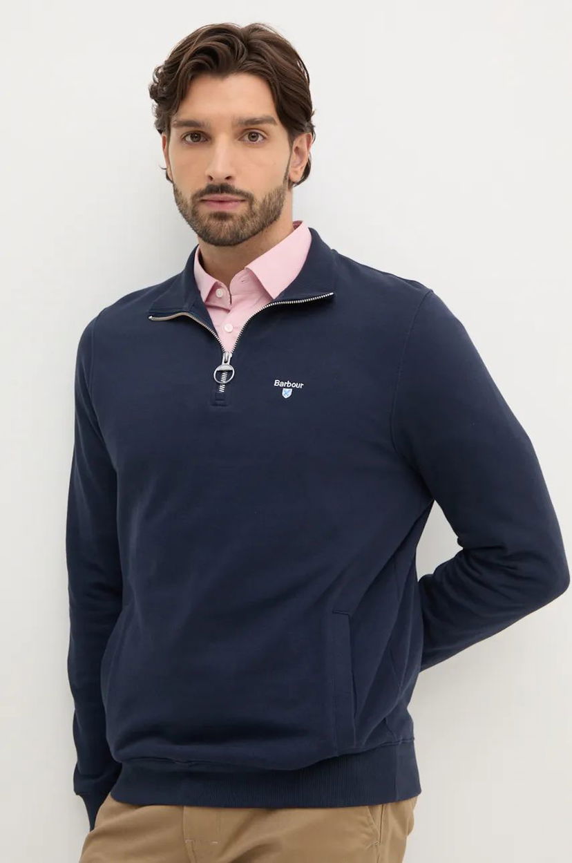 Huppari Barbour Half Zip Sweatshirt Tummansininen | MOL0642