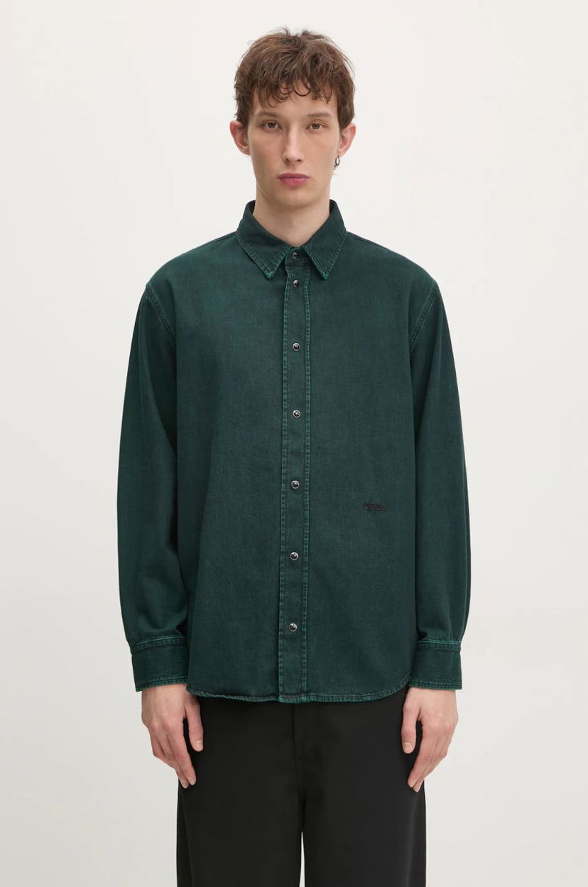 Paita 032C 032c Goya Denim Shirt Regular Fit Vihreä | F24.URD.1341.450