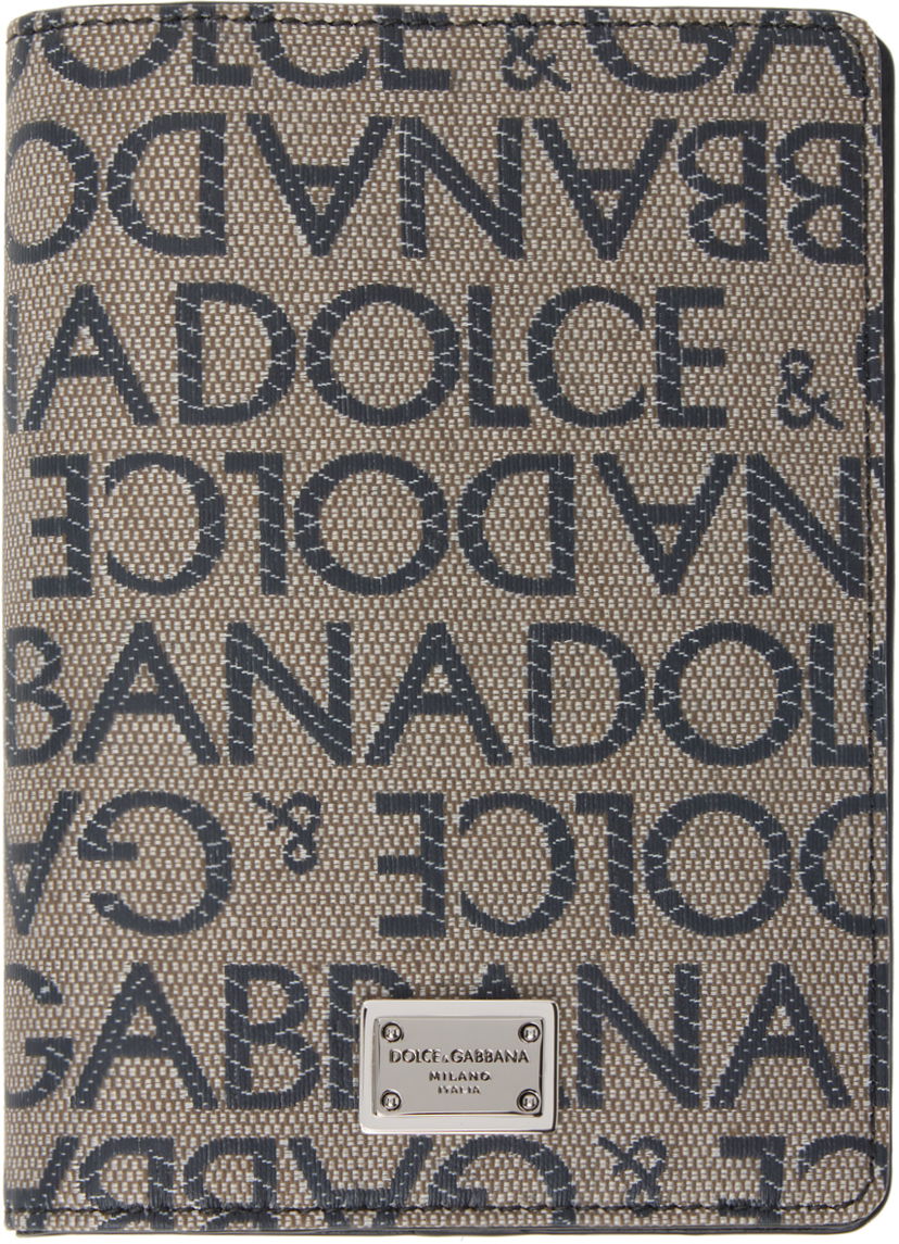 Lompakko Dolce & Gabbana Brown & Black Jacquard Passport Holder Ruskea | BP2215AJ705