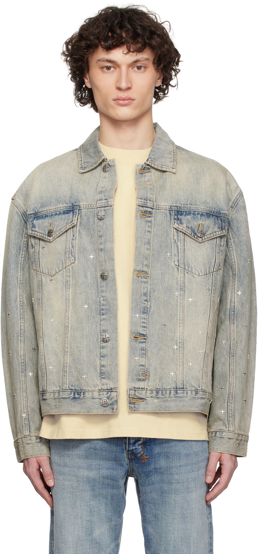 Takki Ksubi Ksubi Oh G Stagelight Metalik Denim Jacket Sininen | MSP25JK010