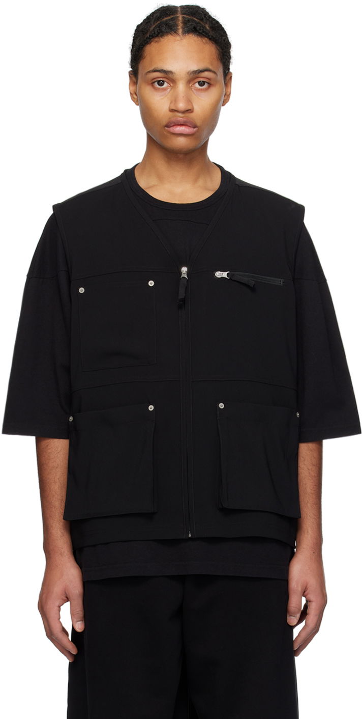 Villapaita Maison Margiela MM6 Pockets Vest Musta | SH0FB0001 S78536, 0