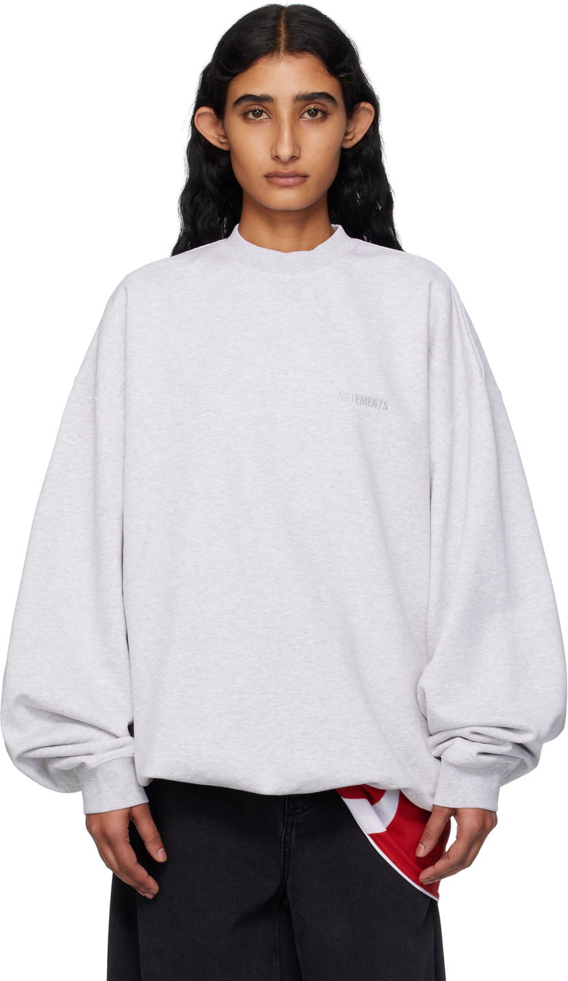 Huppari VETEMENTS Vetements Logo Oversized Sweatshirt Harmaa | UH76CW100G