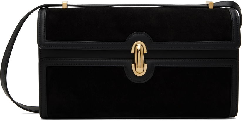 Käsilaukku Savette Savette Symmetry 26 Suede and Leather Shoulder Bag Musta | H-010-14-14