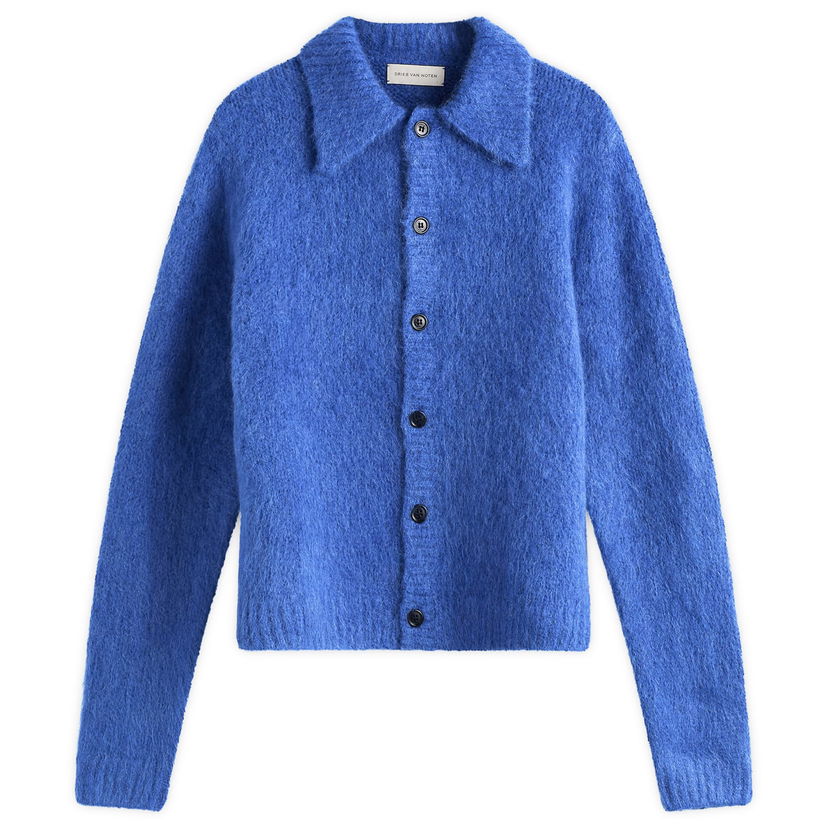 Villapaita Dries Van Noten Dries Van Noten Alpaca Wool Knit Polo, Size Large Sininen | 252-021225-2709-504