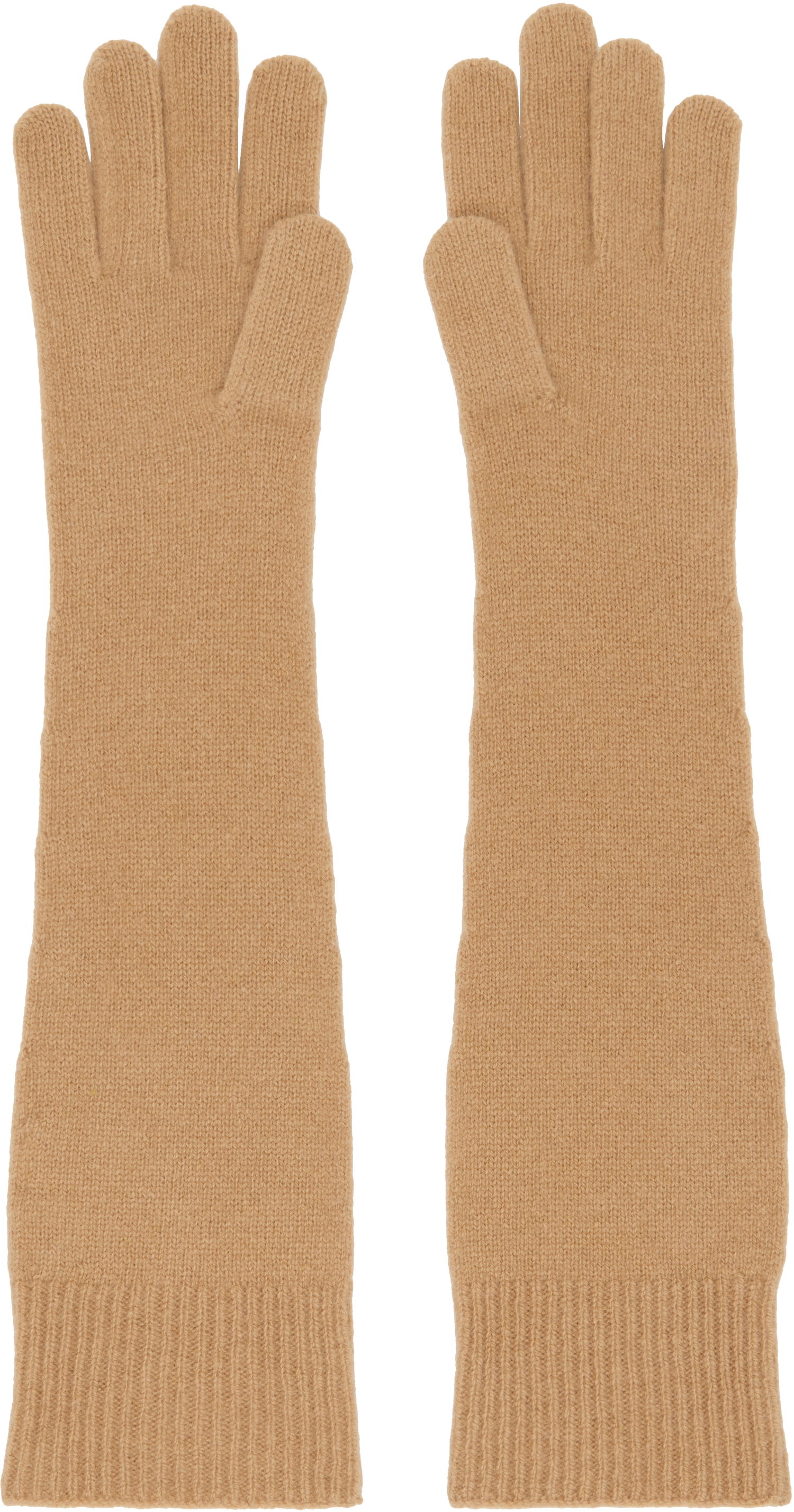 Käsineet TOTEME TOTEME Long Knit Gloves Ruskea | 244-WSG0009-YA0004, 1