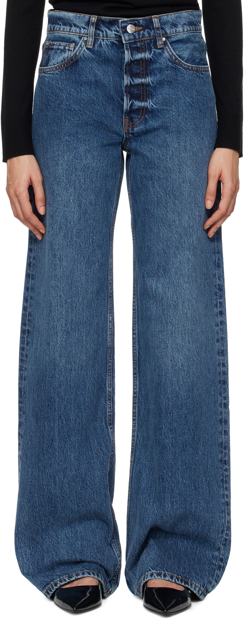 Jeans Anine Bing ANINE BING Hugh Wide Leg Jeans Sininen | A-06-1134-418-WHD8