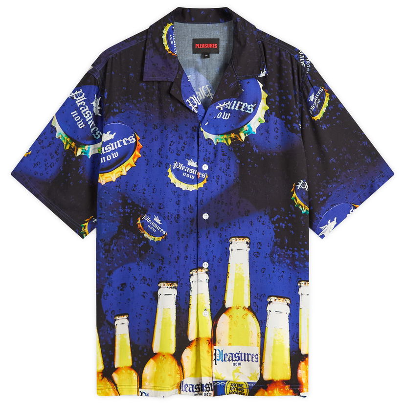 Paita Pleasures Pleasures Cerveza Vacation Shirt Sininen | P25SU001-BLU